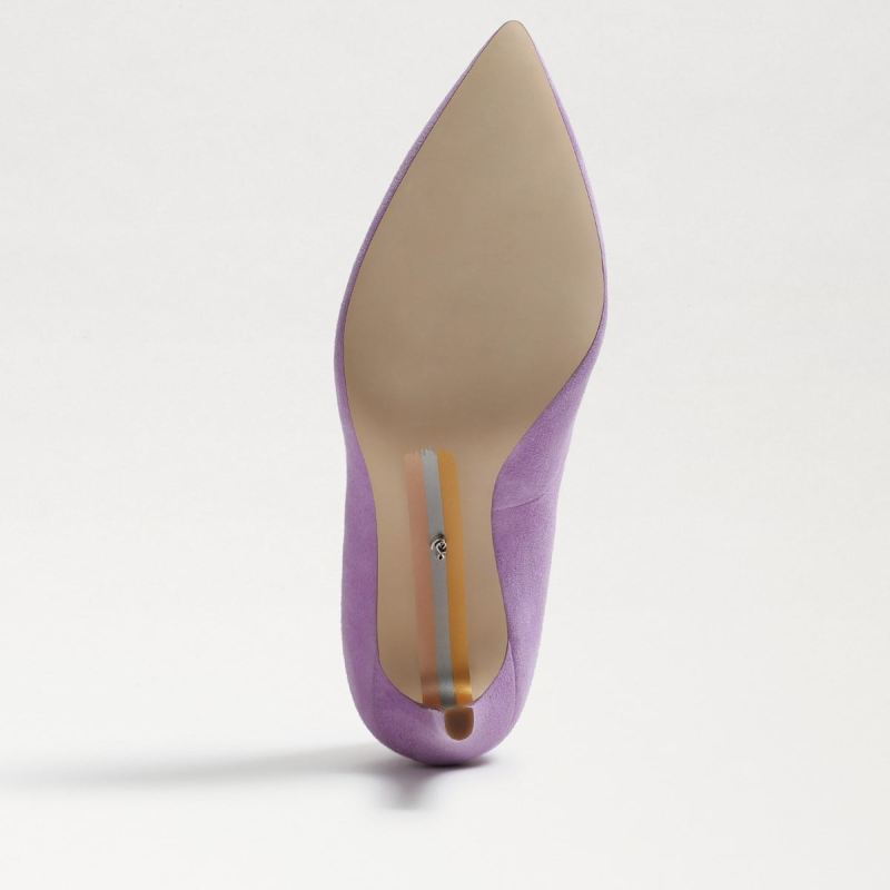 Sam Edelman Hazel Pointed Toe Heel-Bold Amethyst Suede