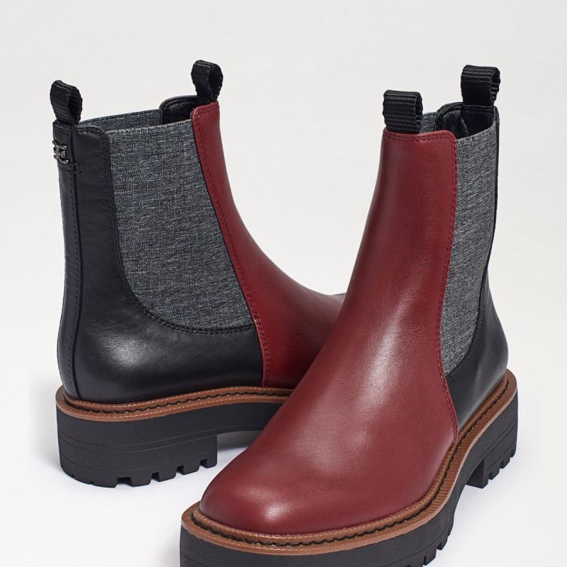 Sam Edelman Laguna Chelsea Boot-Bordeaux/Black