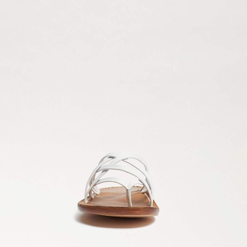 Sam Edelman Marinea Strappy Slide Sandal-White Leather