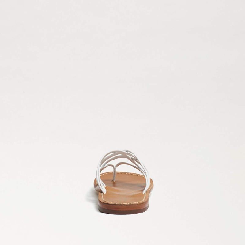 Sam Edelman Marinea Strappy Slide Sandal-White Leather