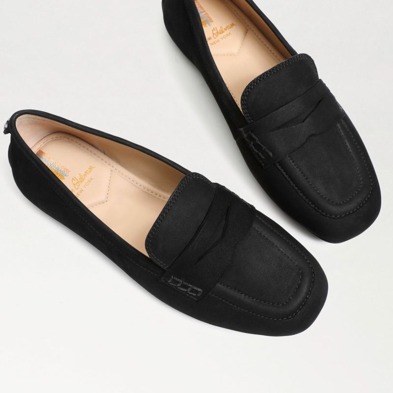 Sam Edelman Tucker Penny Loafer-Black Leather