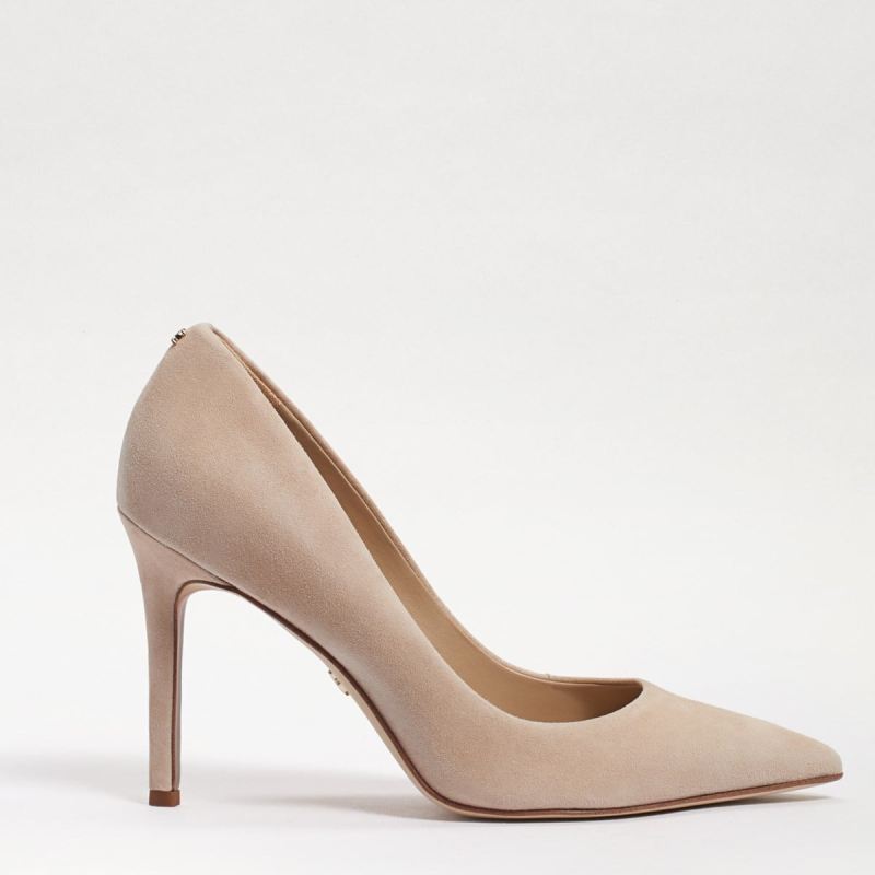 Sam Edelman Hazel Pointed Toe Heel-Cappuccino Suede