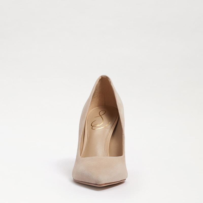 Sam Edelman Hazel Pointed Toe Heel-Cappuccino Suede