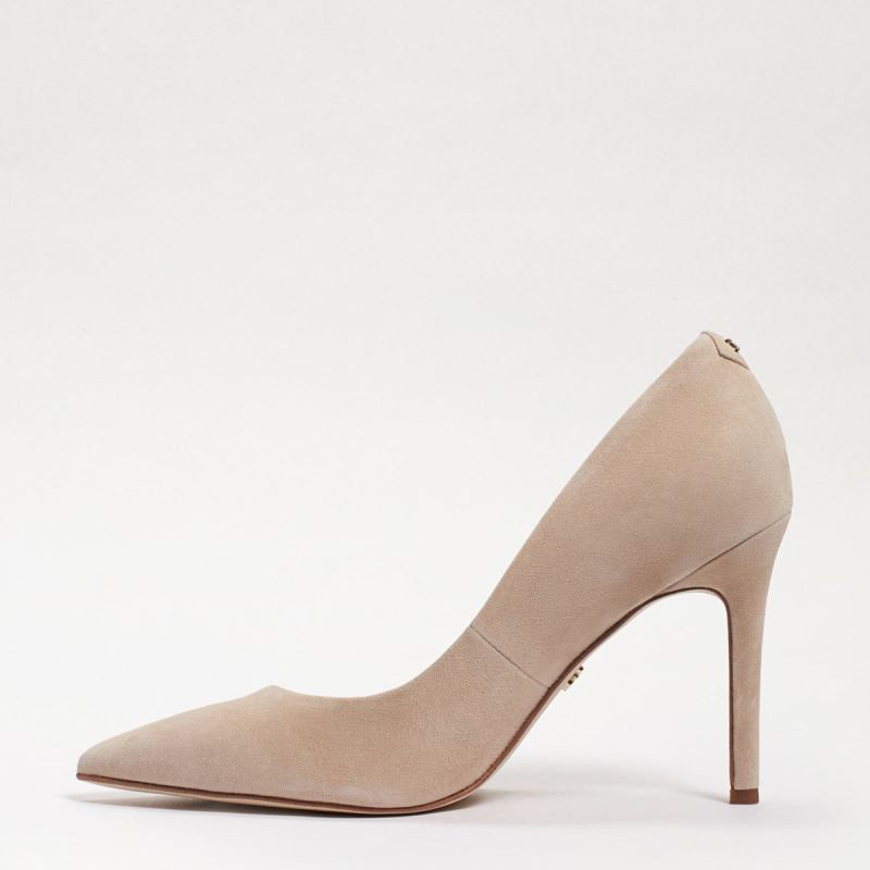 Sam Edelman Hazel Pointed Toe Heel-Cappuccino Suede