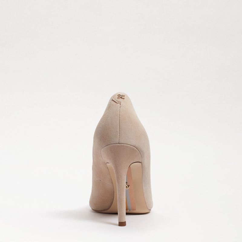 Sam Edelman Hazel Pointed Toe Heel-Cappuccino Suede