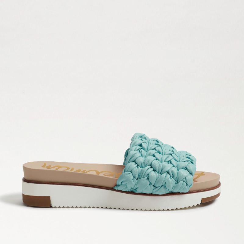 Sam Edelman Ainslie Braided Slide Sandal-Rio Blue