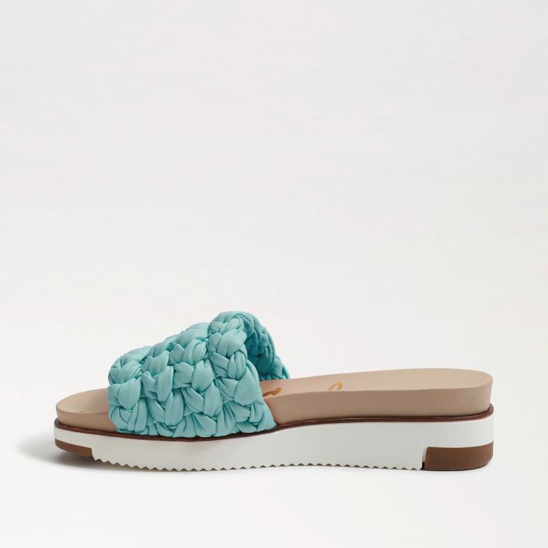 Sam Edelman Ainslie Braided Slide Sandal-Rio Blue