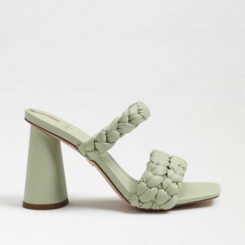 Sam Edelman Kendra Block Heel Mule-Pistachio Leather