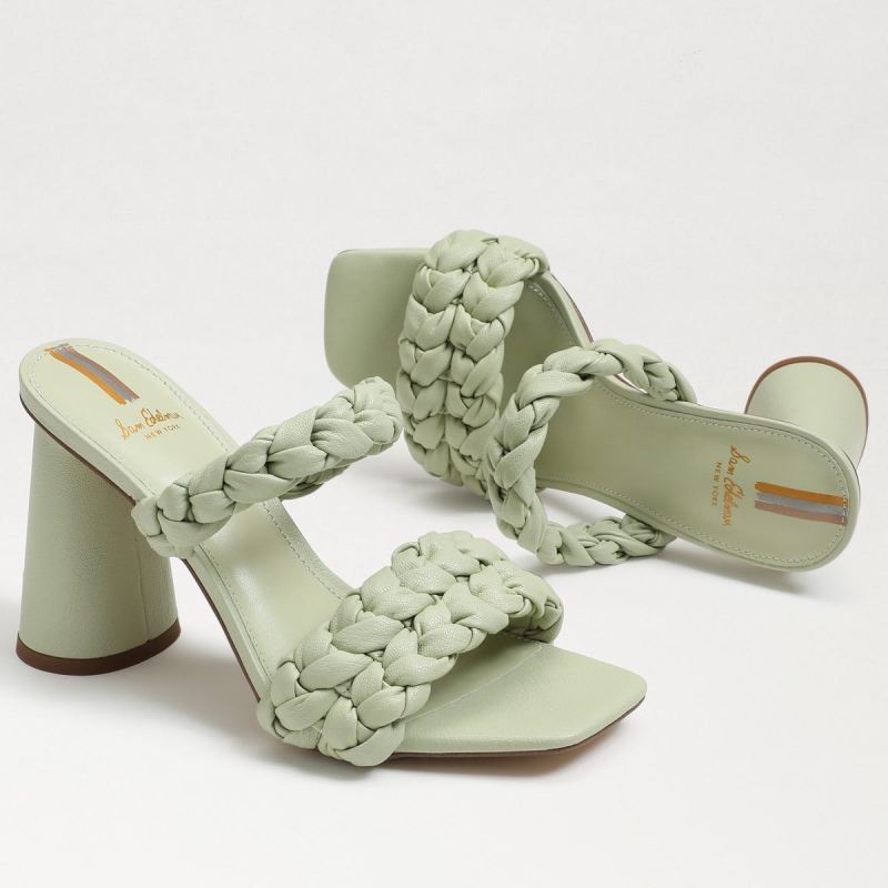 Sam Edelman Kendra Block Heel Mule-Pistachio Leather