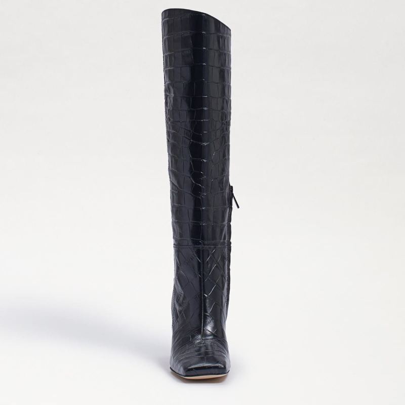 Sam Edelman Adi Knee High Tall Boot-Black Croc