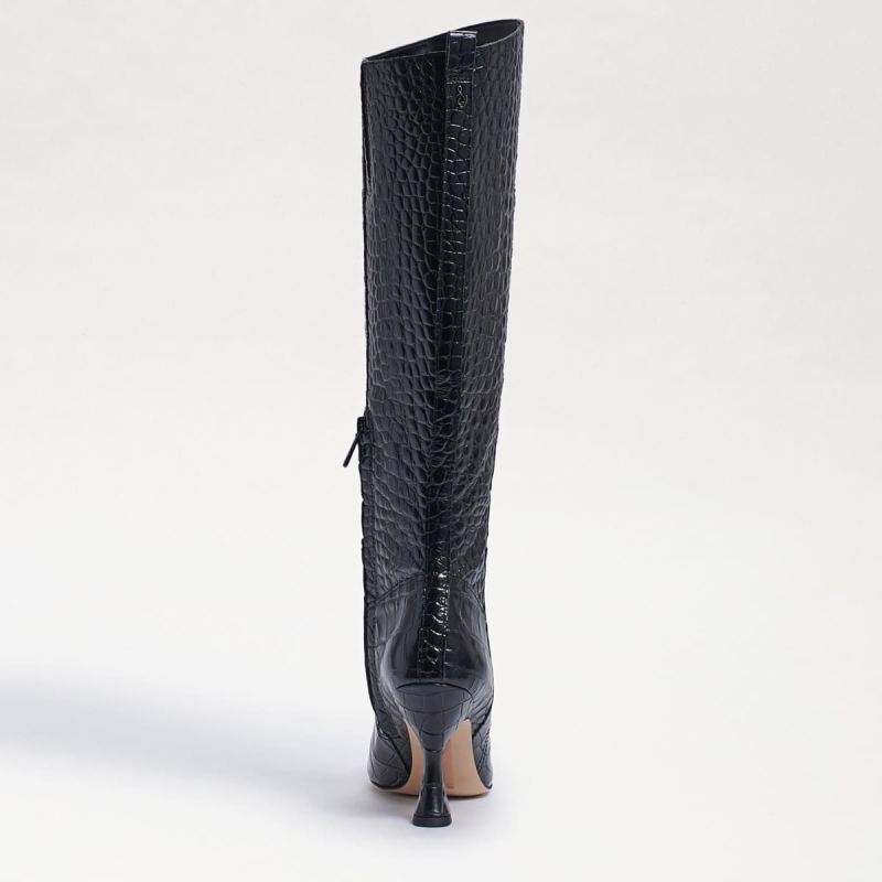 Sam Edelman Adi Knee High Tall Boot-Black Croc