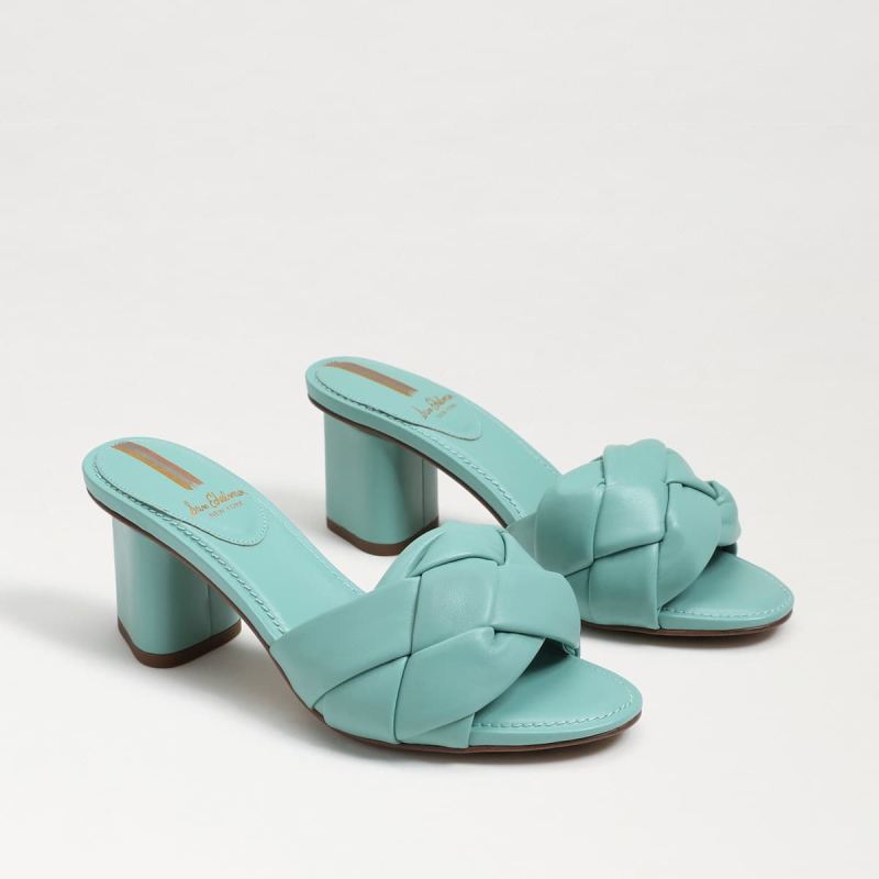 Sam Edelman Oaklie Block Heel Mule-Rio Blue Leather Sam Edelman Oaklie Block Heel Mule-Rio Blue Leather
