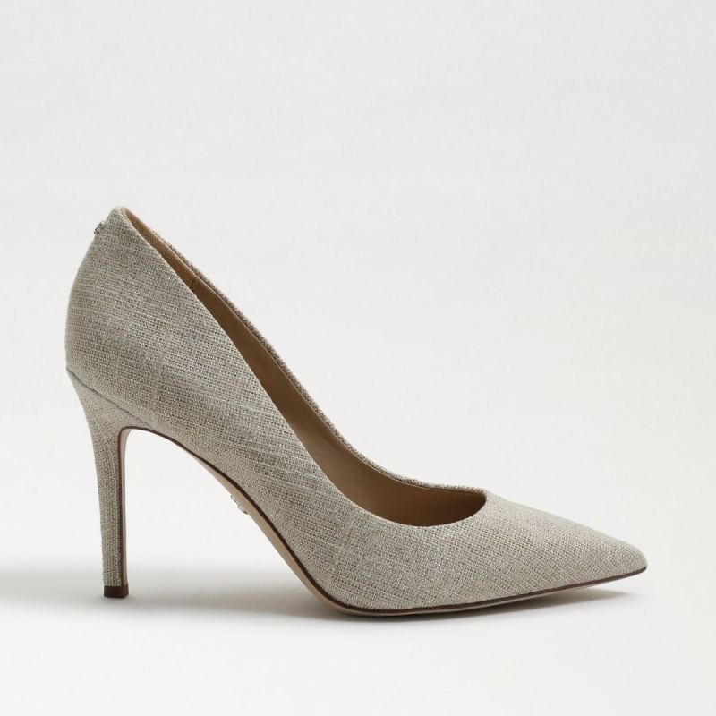 Sam Edelman Hazel Pointed Toe Heel-Natural Linen