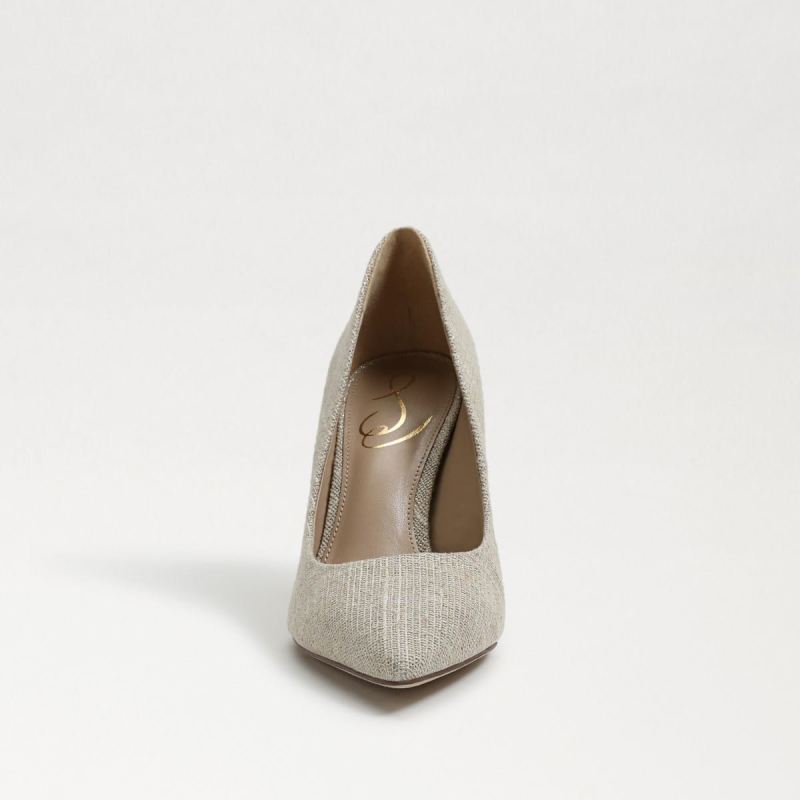 Sam Edelman Hazel Pointed Toe Heel-Natural Linen