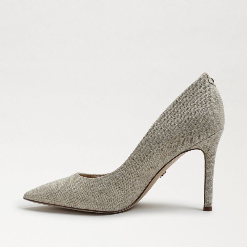 Sam Edelman Hazel Pointed Toe Heel-Natural Linen