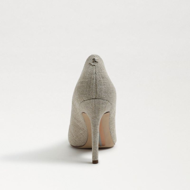 Sam Edelman Hazel Pointed Toe Heel-Natural Linen