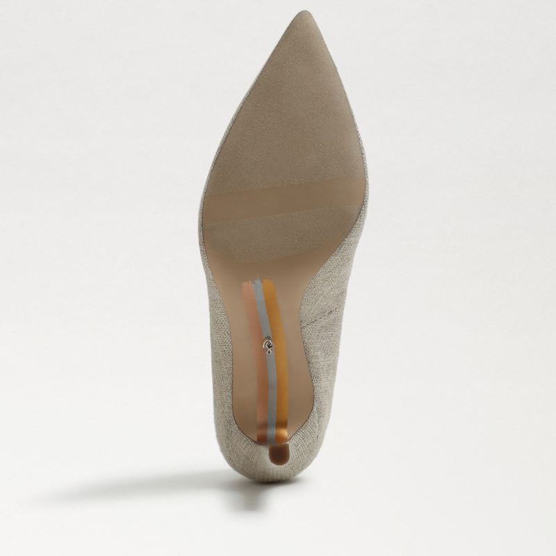 Sam Edelman Hazel Pointed Toe Heel-Natural Linen