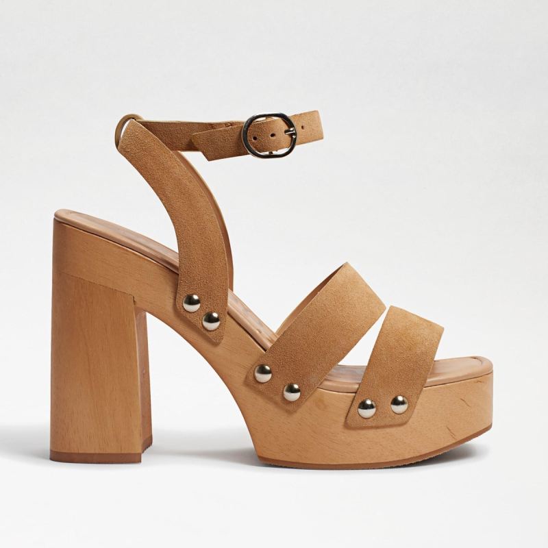Sam Edelman Rosalind Platform Heeled Sandal-Sesame Suede