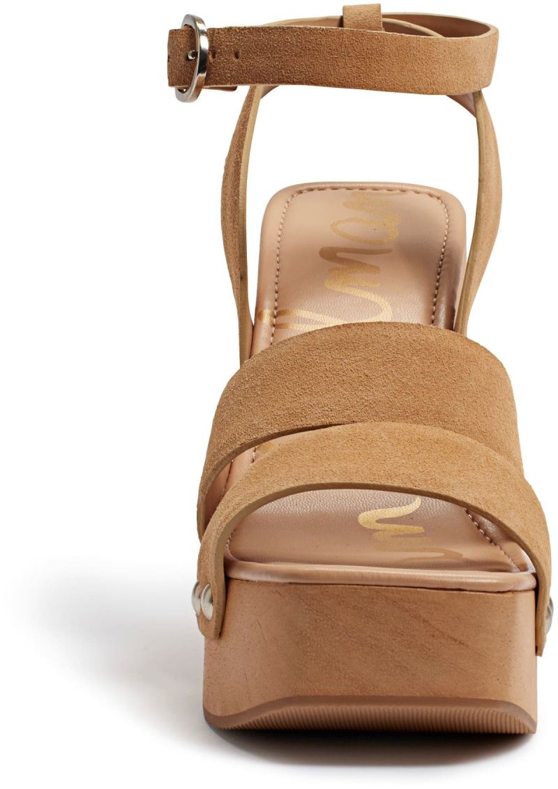 Sam Edelman Rosalind Platform Heeled Sandal-Sesame Suede