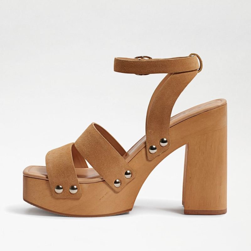 Sam Edelman Rosalind Platform Heeled Sandal-Sesame Suede