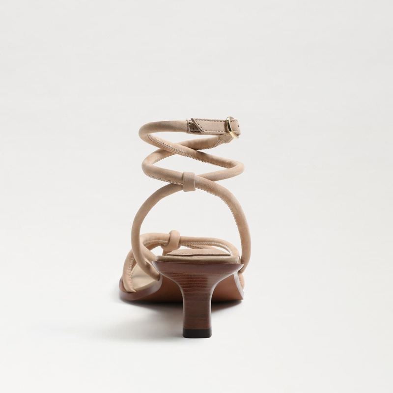 Sam Edelman Dia Strappy Kitten Heel-Warm Oat Leather