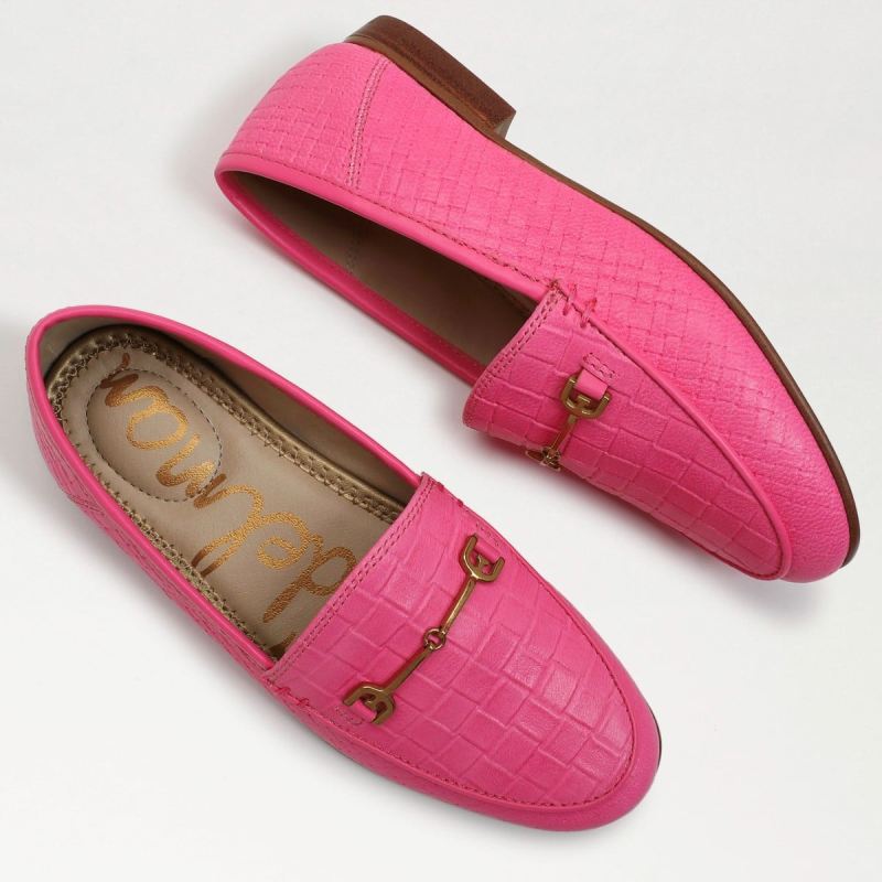 Sam Edelman Loraine Kids Bit Loafer-Pop Pink Weave