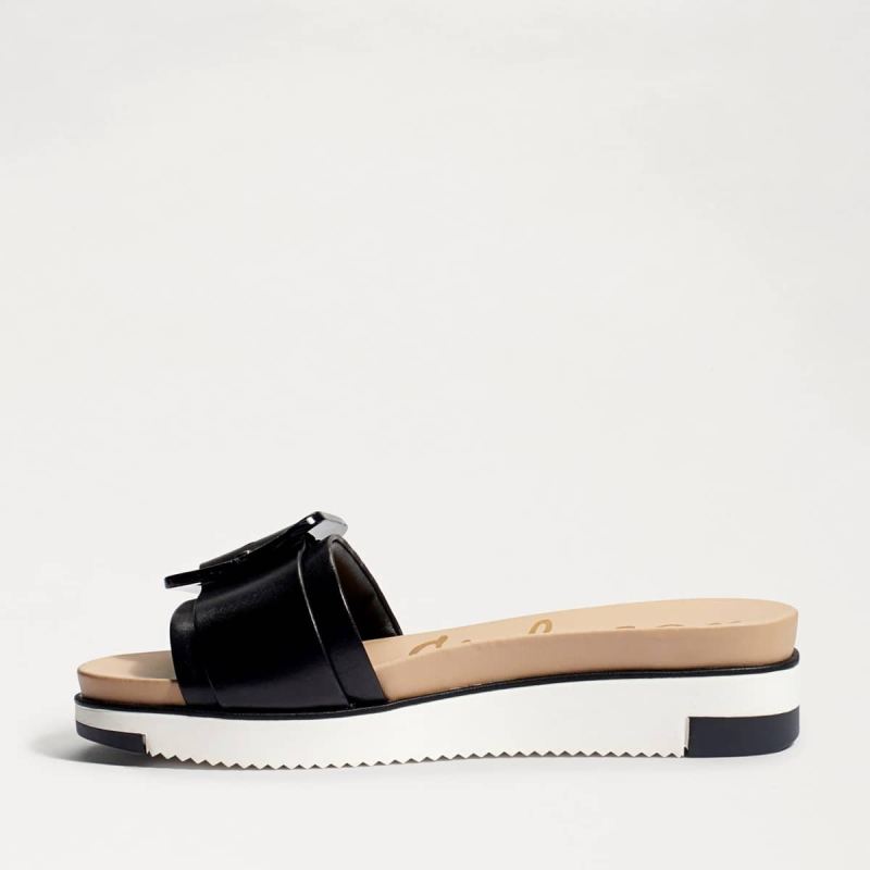 Sam Edelman Ariane Slide Sandal-Black Leather