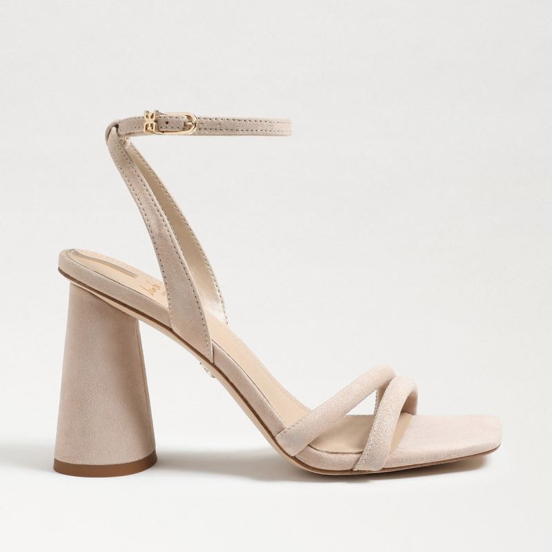 Sam Edelman Kia Block Heel Sandal-Cappuccino Suede