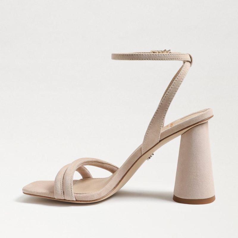 Sam Edelman Kia Block Heel Sandal-Cappuccino Suede