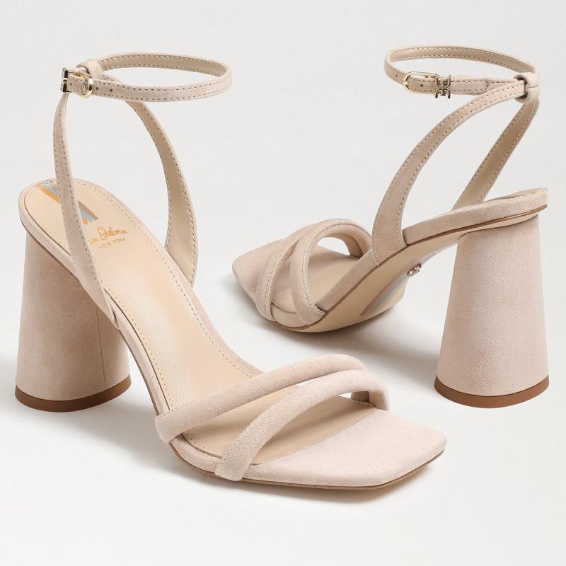 Sam Edelman Kia Block Heel Sandal-Cappuccino Suede