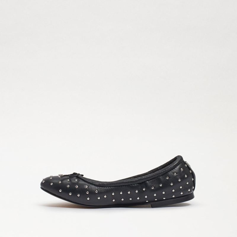 Sam Edelman Fiona Kids Ballet Flat-Black Leather