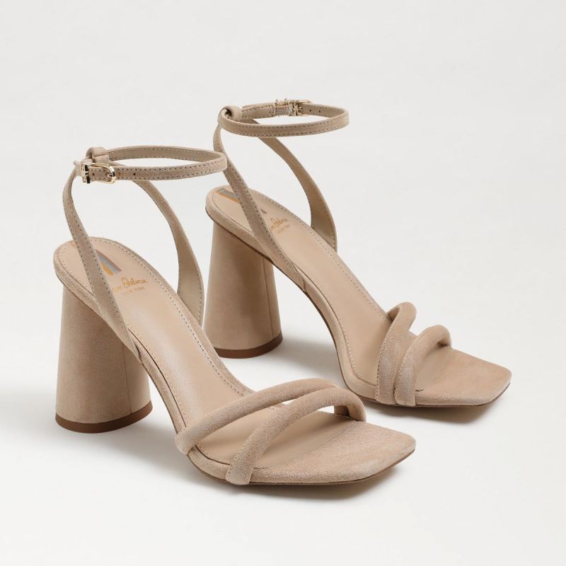 Sam Edelman Kia Block Heel Sandal-Sesame Suede