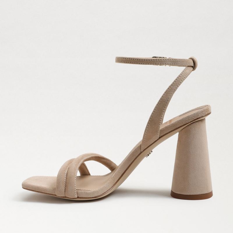 Sam Edelman Kia Block Heel Sandal-Sesame Suede