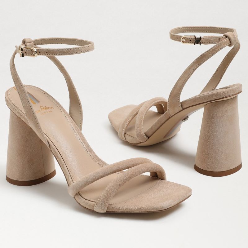 Sam Edelman Kia Block Heel Sandal-Sesame Suede