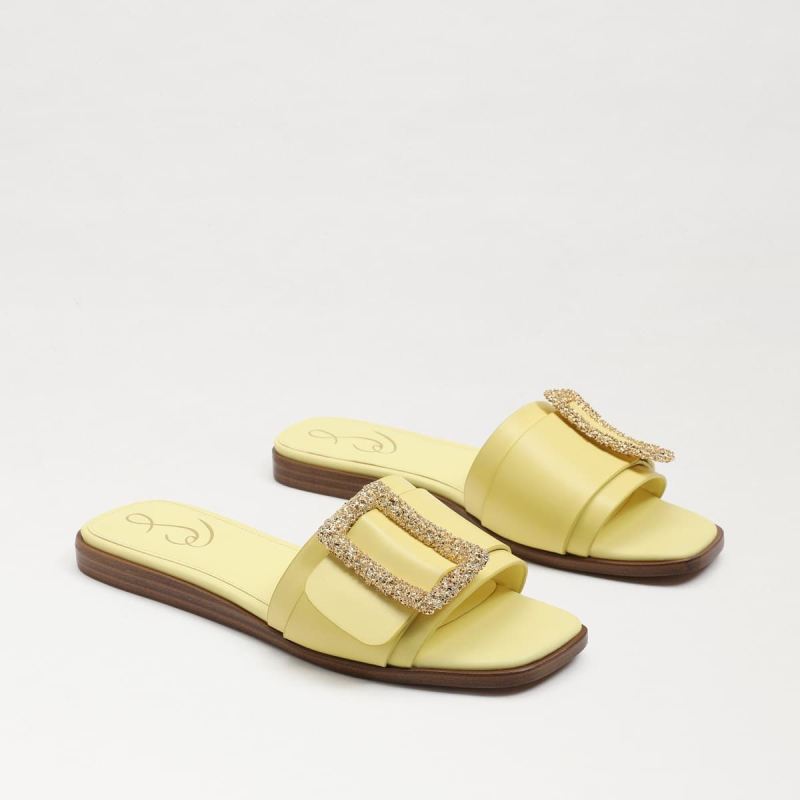 Sam Edelman Inez Slide Sandal-Butter Yellow Leather Sam Edelman Inez Slide Sandal-Butter Yellow Leather
