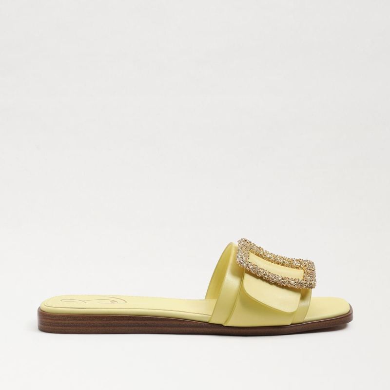 Sam Edelman Inez Slide Sandal-Butter Yellow Leather