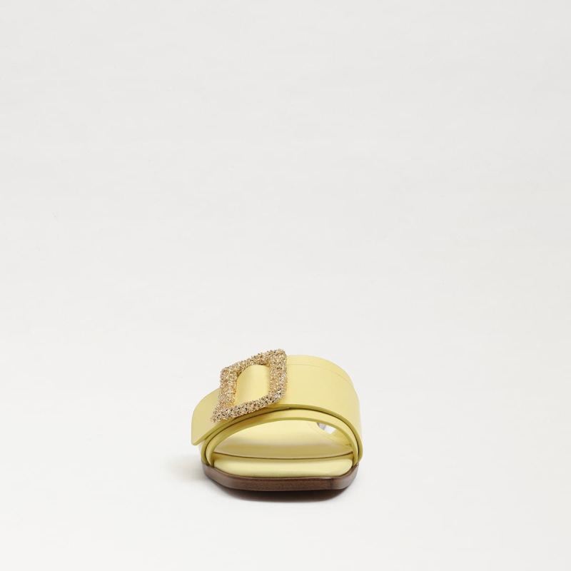 Sam Edelman Inez Slide Sandal-Butter Yellow Leather