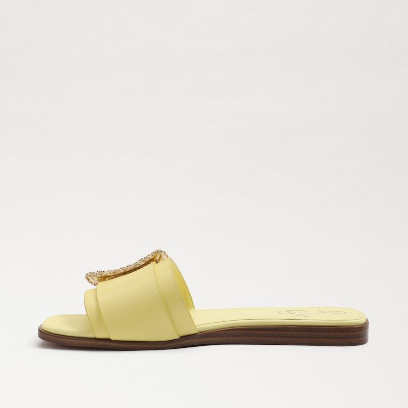 Sam Edelman Inez Slide Sandal-Butter Yellow Leather