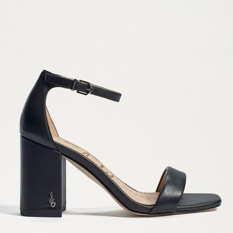 Sam Edelman Daniella Block Heel Sandal-Black Leather