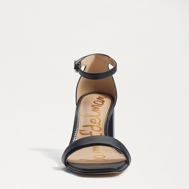 Sam Edelman Daniella Block Heel Sandal-Black Leather