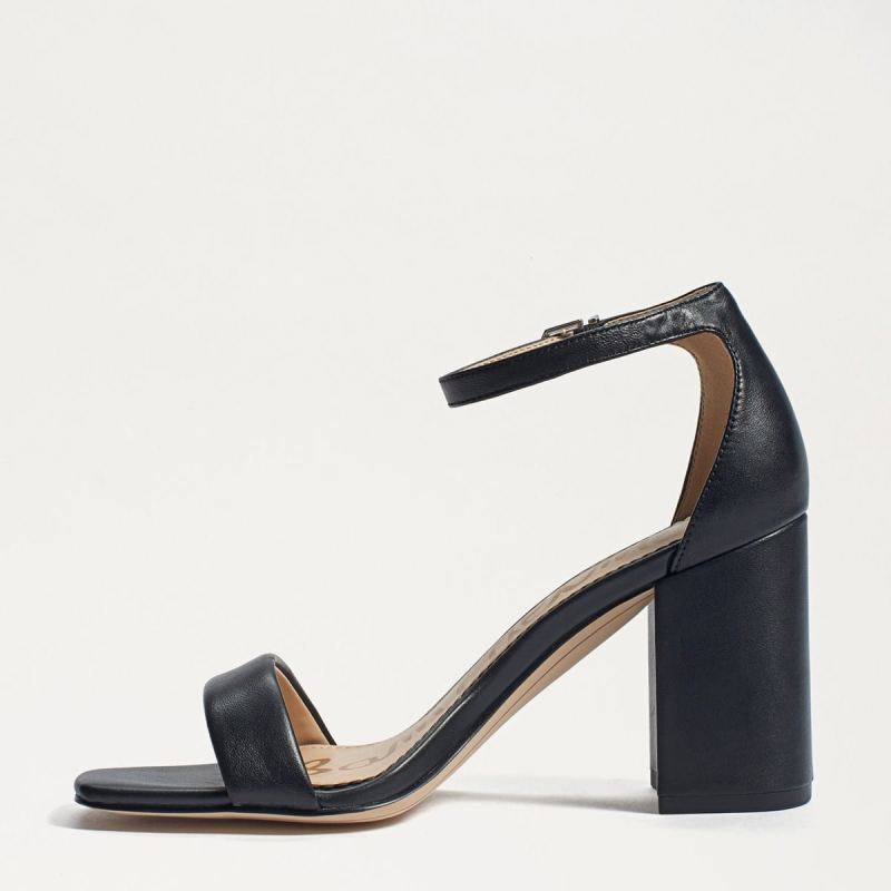 Sam Edelman Daniella Block Heel Sandal-Black Leather