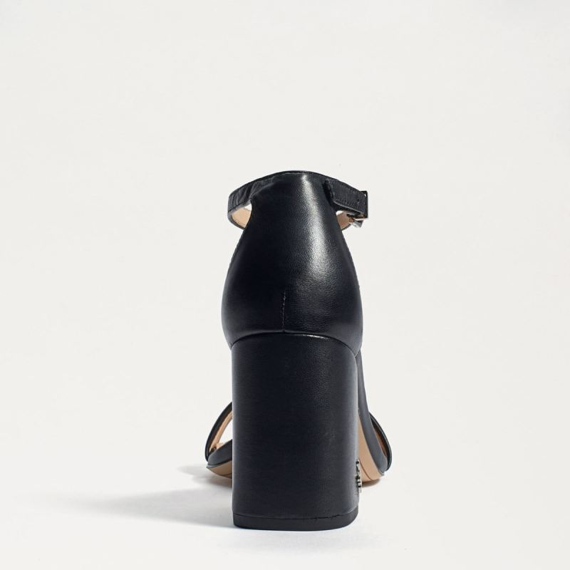 Sam Edelman Daniella Block Heel Sandal-Black Leather