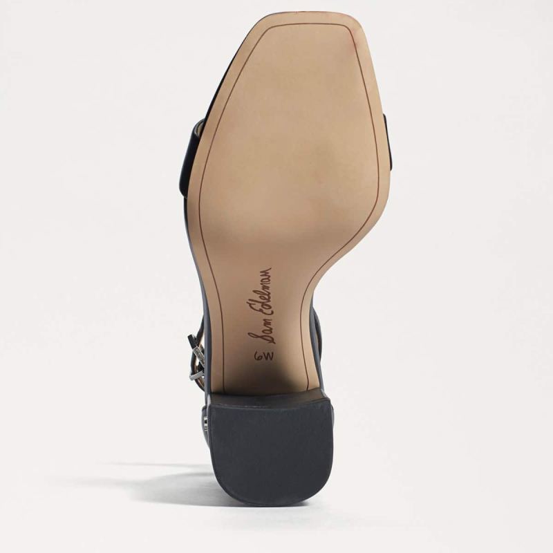 Sam Edelman Daniella Block Heel Sandal-Black Leather