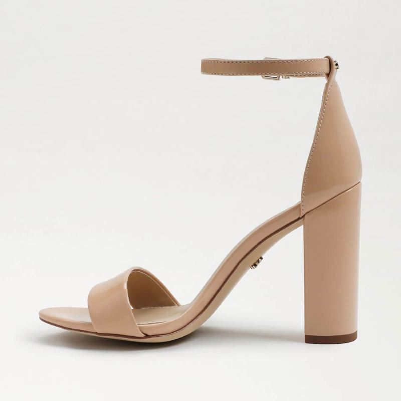 Sam Edelman Yaro Block Heel Sandal-Beige Blush Patent