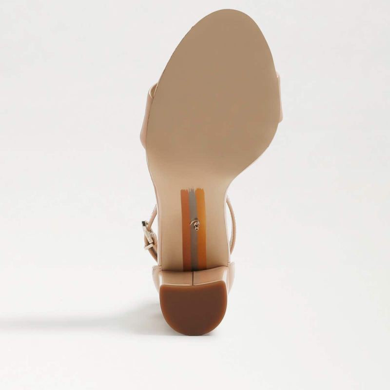 Sam Edelman Yaro Block Heel Sandal-Beige Blush Patent