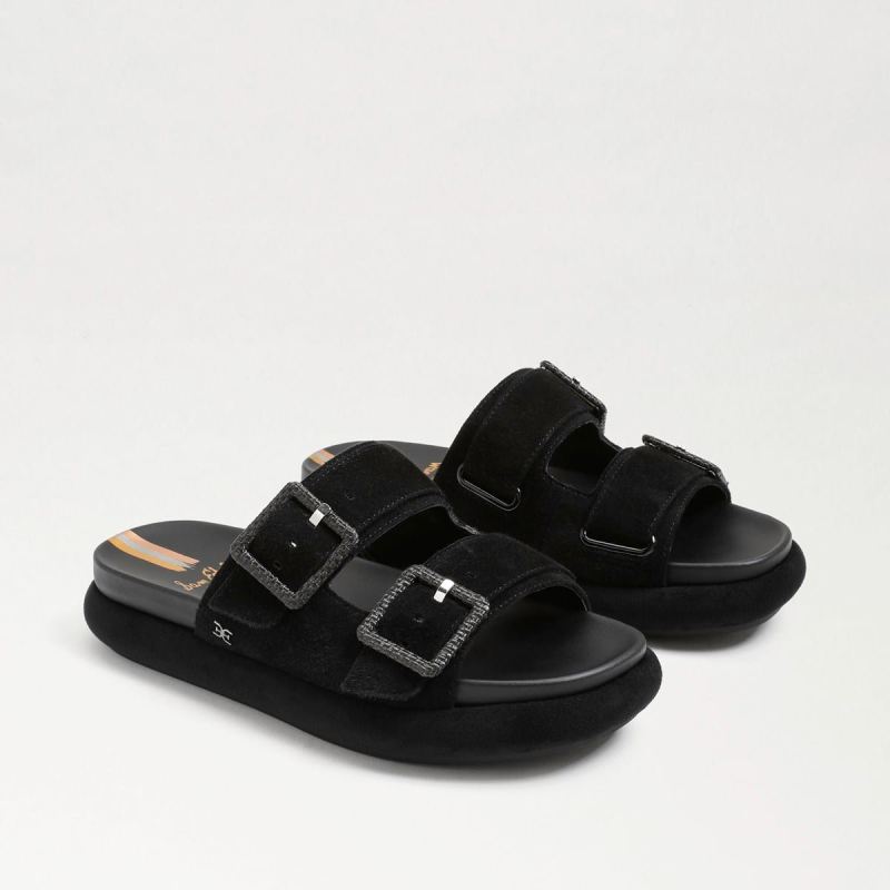 Sam Edelman Kenzie Slide Sandal-Black Suede