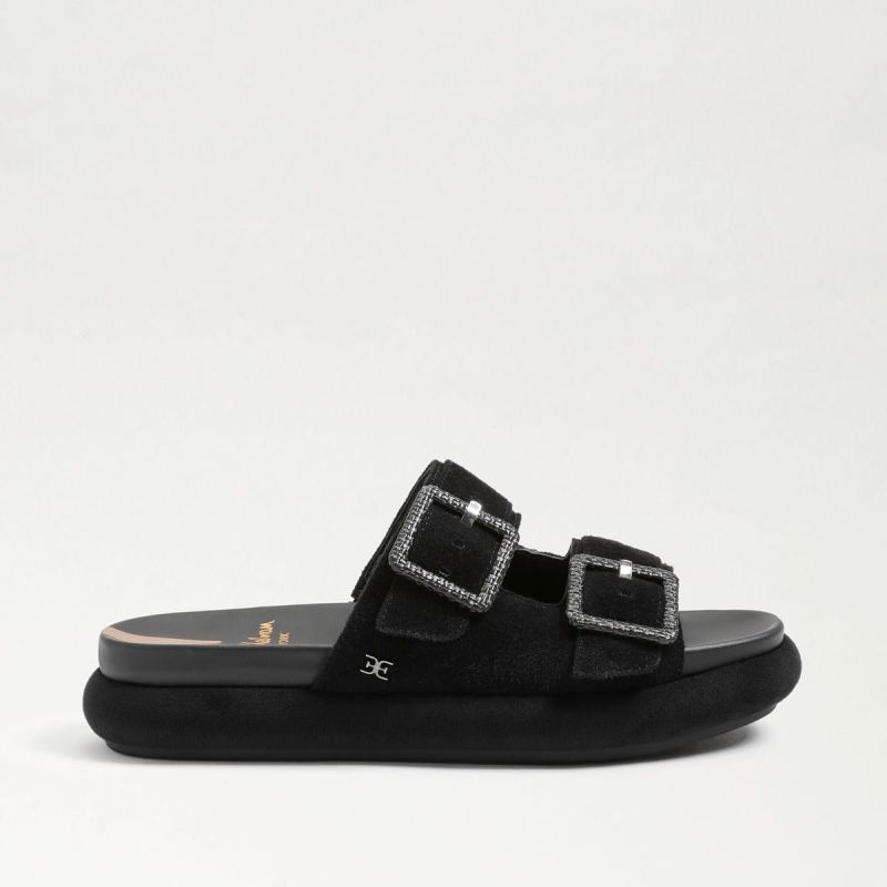 Sam Edelman Kenzie Slide Sandal-Black Suede
