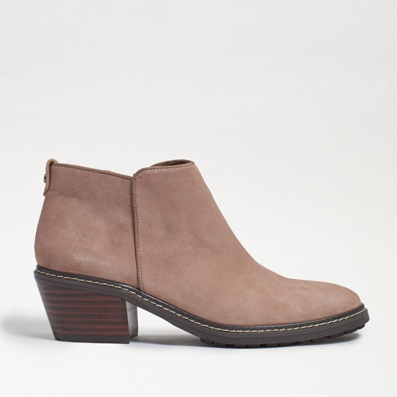 Sam Edelman Pryce Ankle Bootie-Cashmere Beige Suede