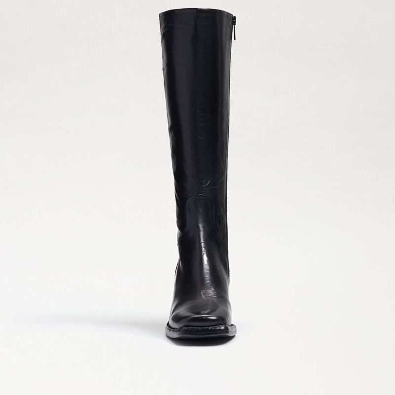 Sam Edelman Tamea Western Boot-Black Washed Leather
