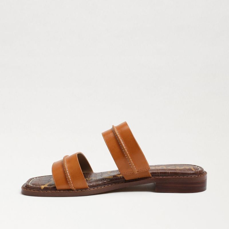 Sam Edelman Haydee Stitch Slide Sandal-Natural Leather